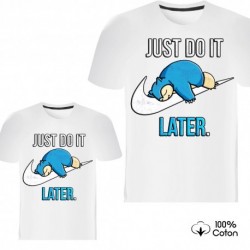 Ensemble de deux T-shirts "JUST DO IT LATER"