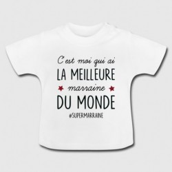 T-shirt "C'est moi qui ai la meilleure marraine du monde"