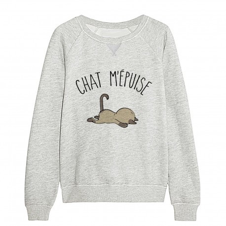 Sweatshirt "Chat m'épuise"