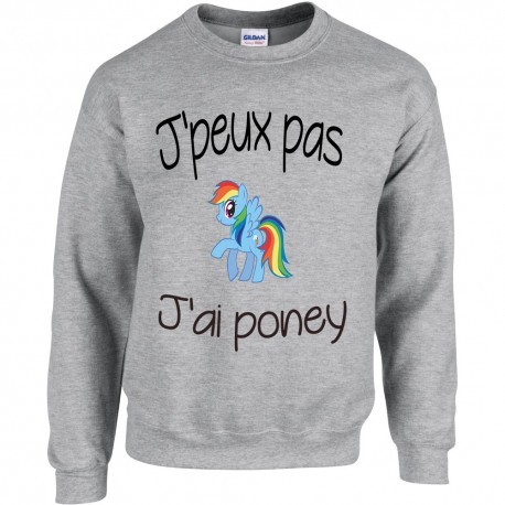 Sweatshirt "J'peux pas j'ai poney"