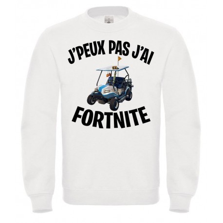 Sweatshirt "J'peux pas j'ai Fortnite Voiturette"