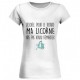 T-shirt "Désolée pour le retard ma licorne n'a pas voulu démarrer"