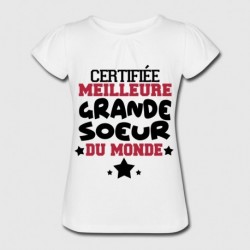 T-shirt "Certifiée meilleure grande soeur du monde"