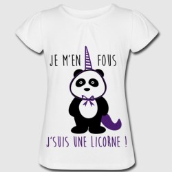 T-shirt "J'men fou je suis une licorne"