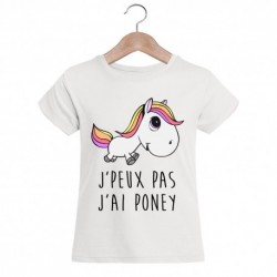 T-shirt 'J'peux pas j'ai poney"