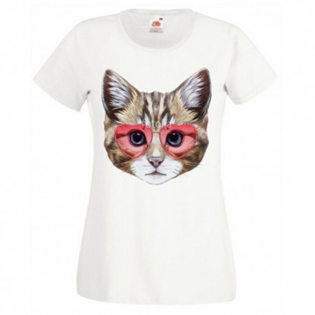 T-shirt "Chat à lunettes"