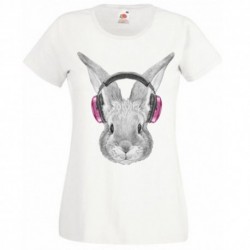 T-shirt "Lapin écouteurs"