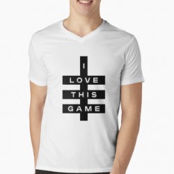 T-shirt pour homme Col V - I love this game