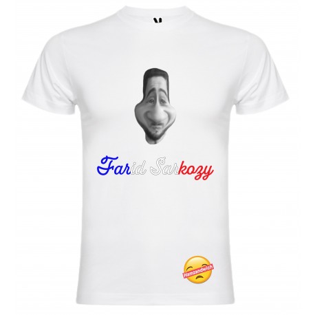 T-shirt pour homme en coton bio - Hamzandwich farid sarkozy tete atypique