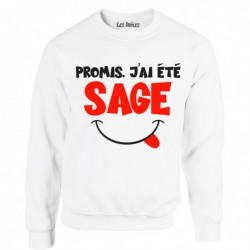 Sweatshirt "Promis j'ai été sage"