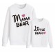 Ensemble de deux sweatshirts "Mama bear" "Little bear"